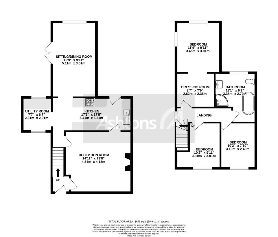 3 bedroom semi-detached house for sale - floorplan