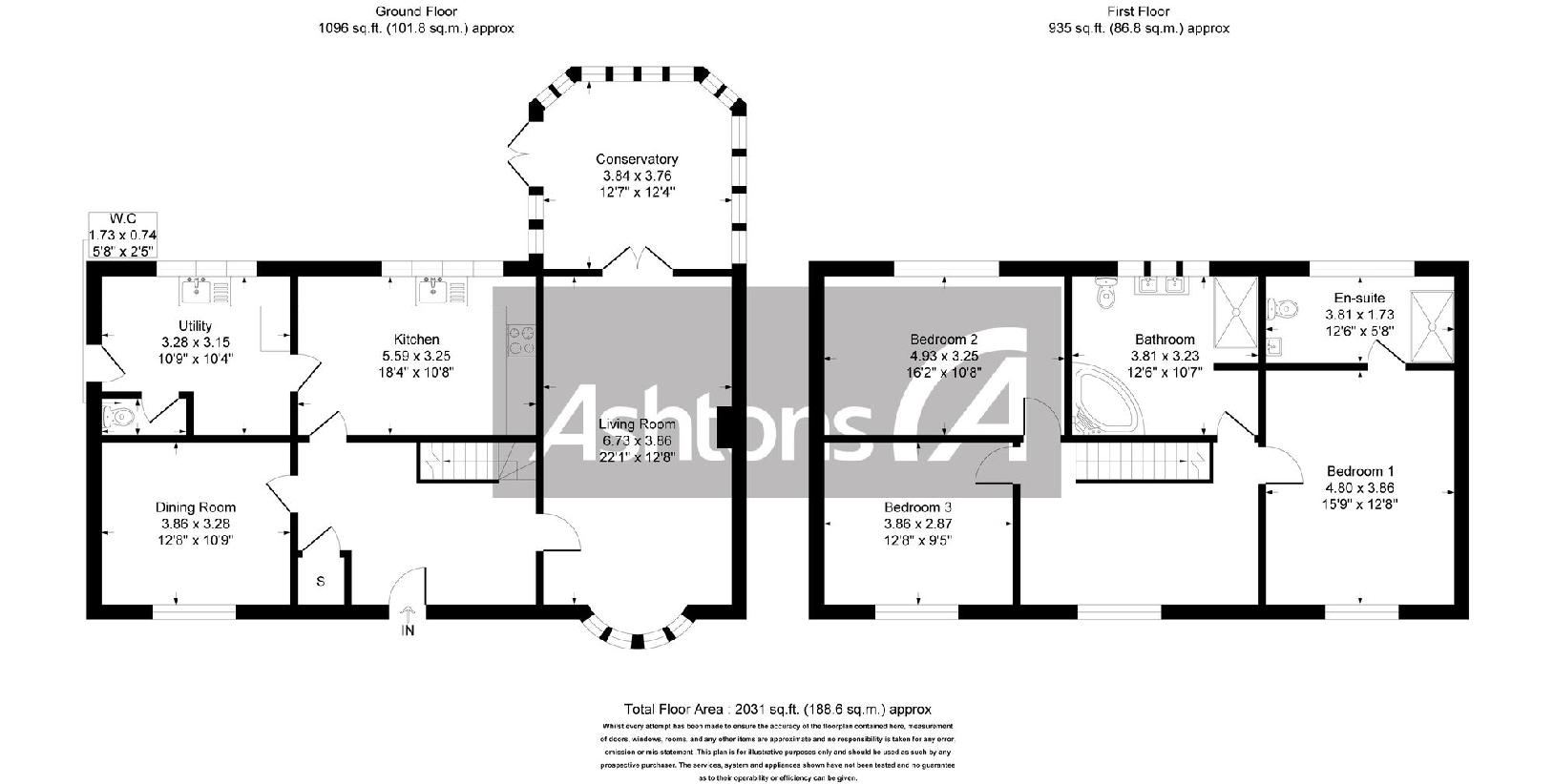 3 bedroom detached house for sale - floorplan