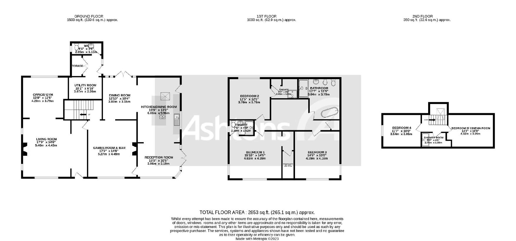 5 bedroom detached house for sale - floorplan