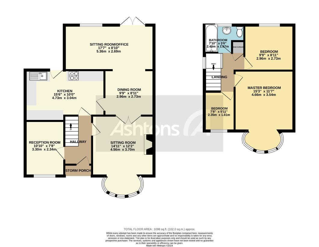 3 bedroom semi-detached house for sale - floorplan