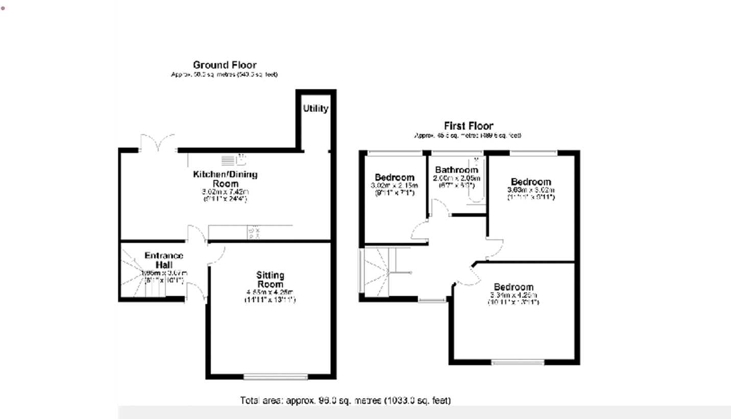 3 bedroom detached house for sale - floorplan