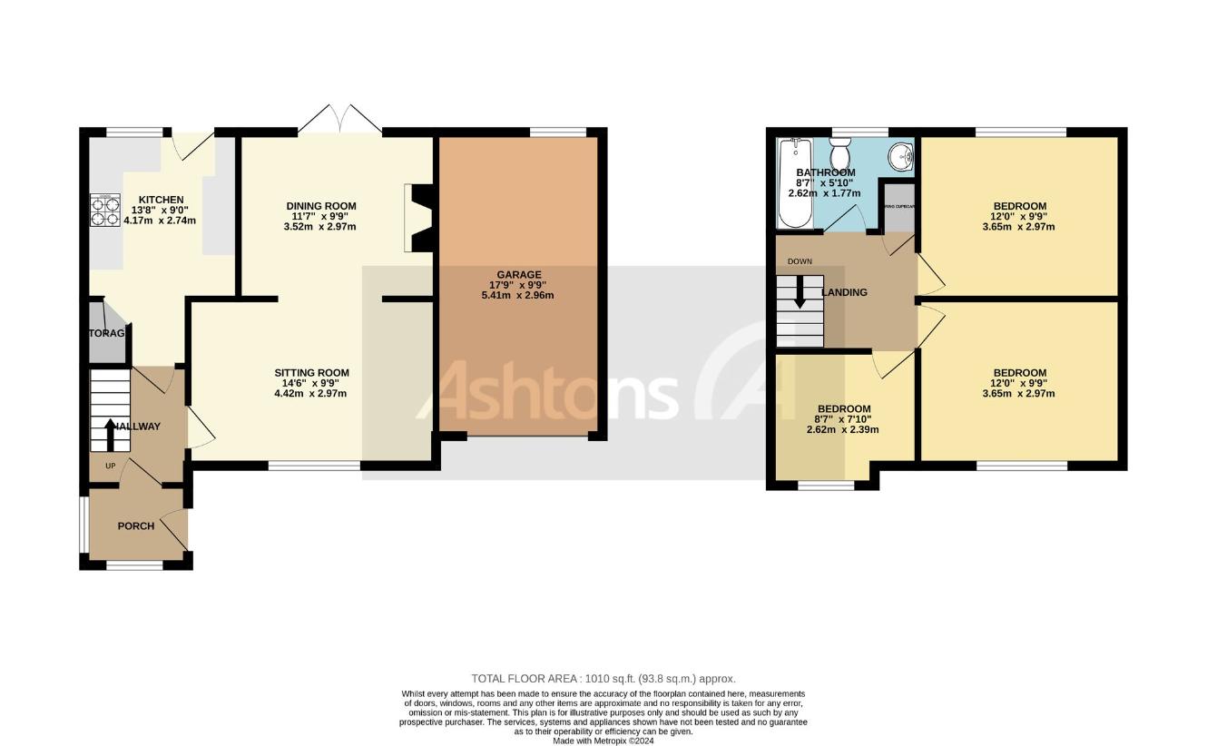 3 bedroom semi-detached house for sale - floorplan