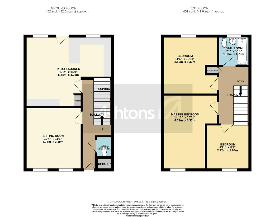 3 bedroom mews house for sale - floorplan