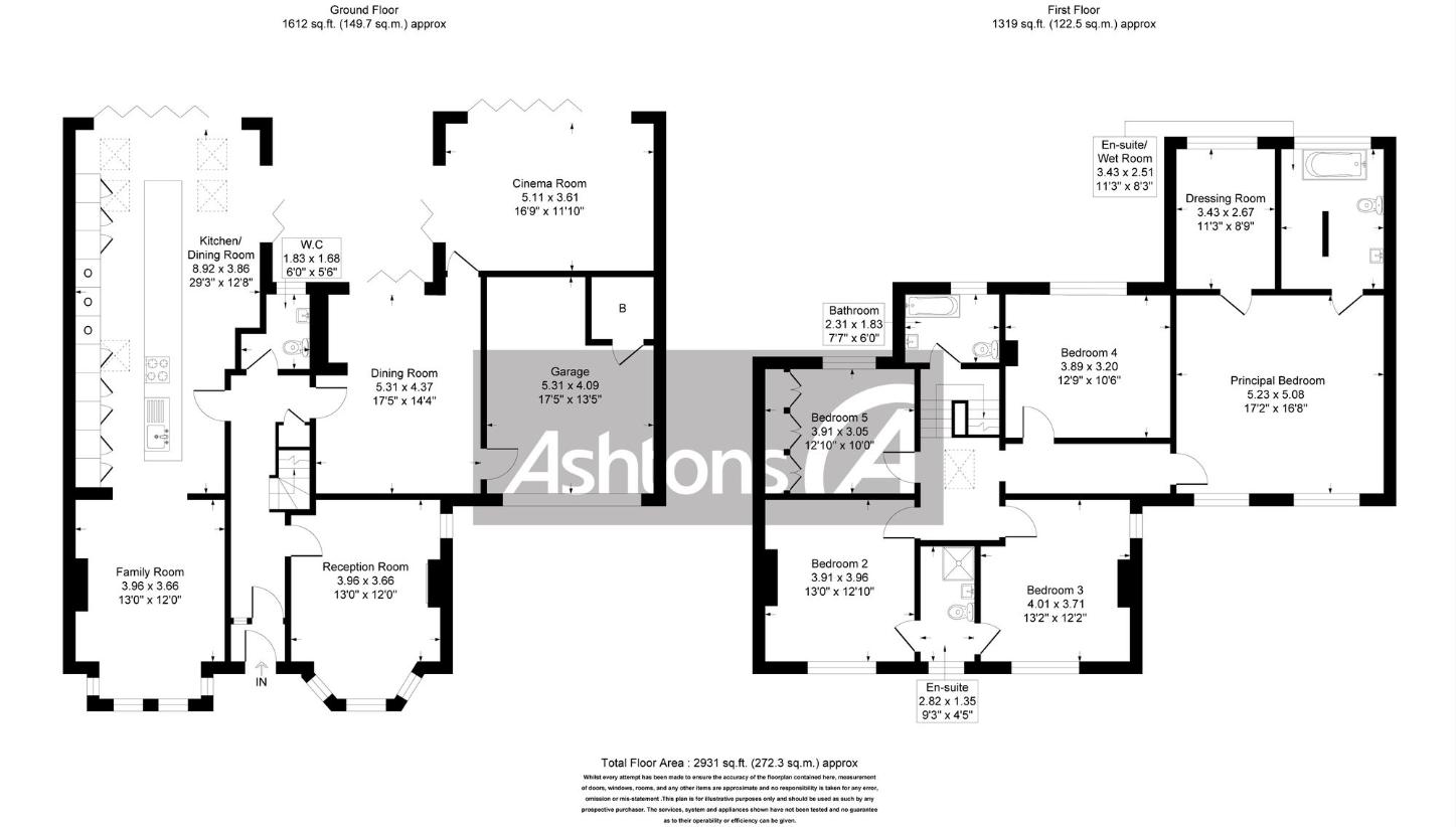 5 bedroom villa for sale - floorplan