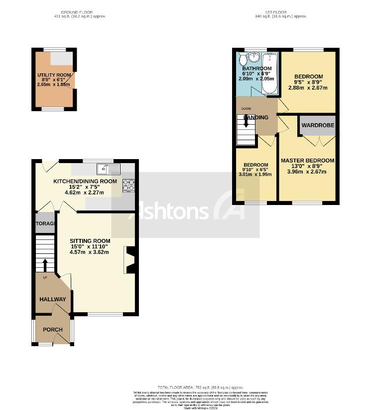 3 bedroom cottage for sale - floorplan