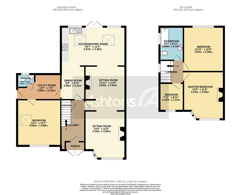 4 bedroom semi-detached house for sale - floorplan