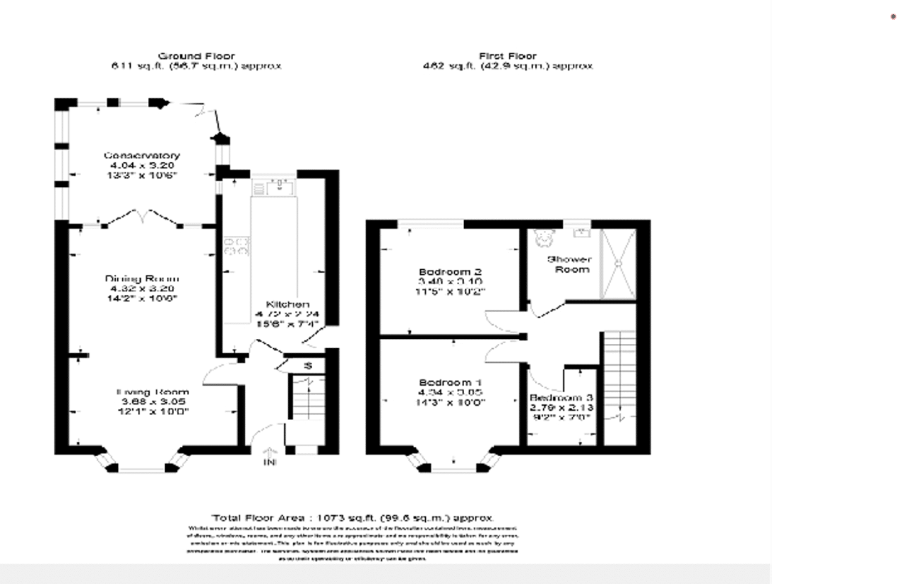 3 bedroom detached house for sale - floorplan