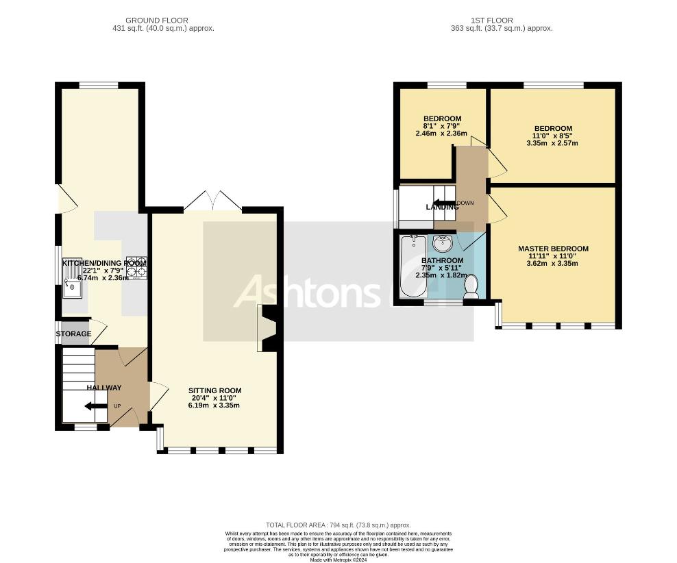 3 bedroom detached house for sale - floorplan