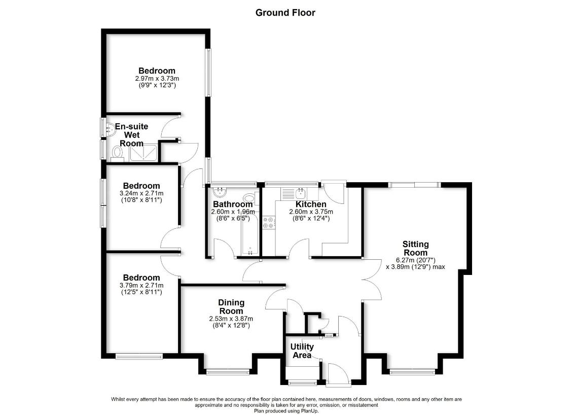 4 bedroom bungalow for sale - floorplan