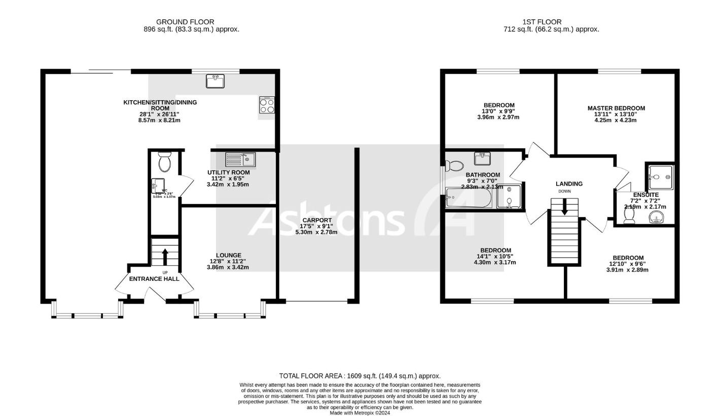 4 bedroom detached house for sale - floorplan