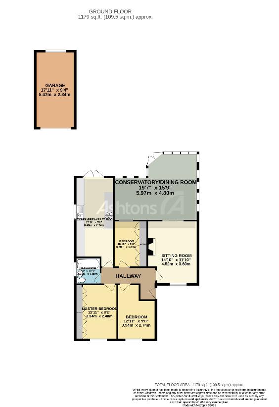 3 bedroom detached house for sale - floorplan