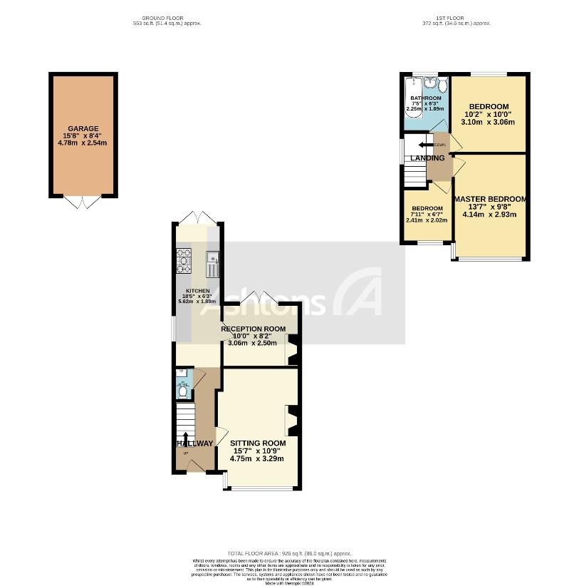 3 bedroom detached house for sale - floorplan