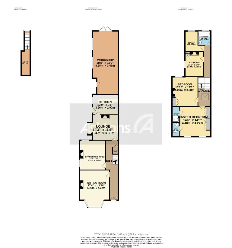 4 bedroom semi-detached house for sale - floorplan