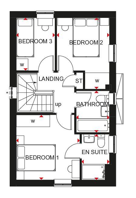 3 bedroom semi-detached house for sale - floorplan