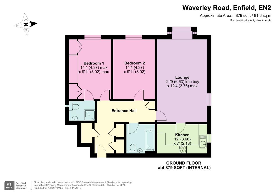 2 bedroom flat for sale - floorplan