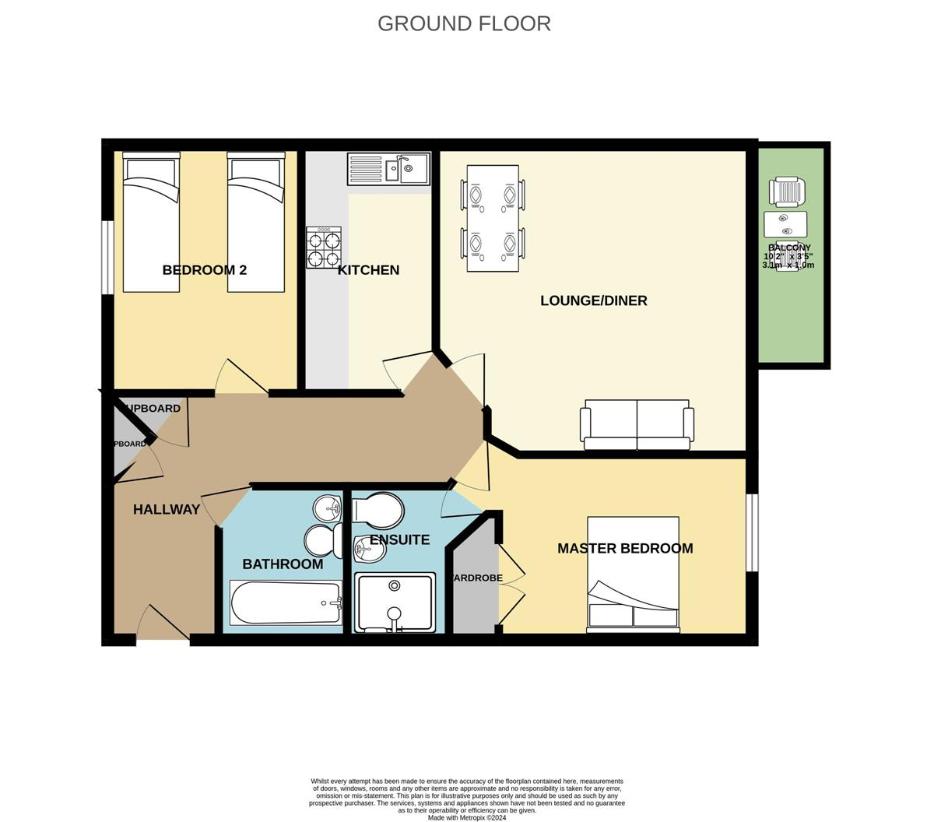 2 bedroom flat for sale - floorplan