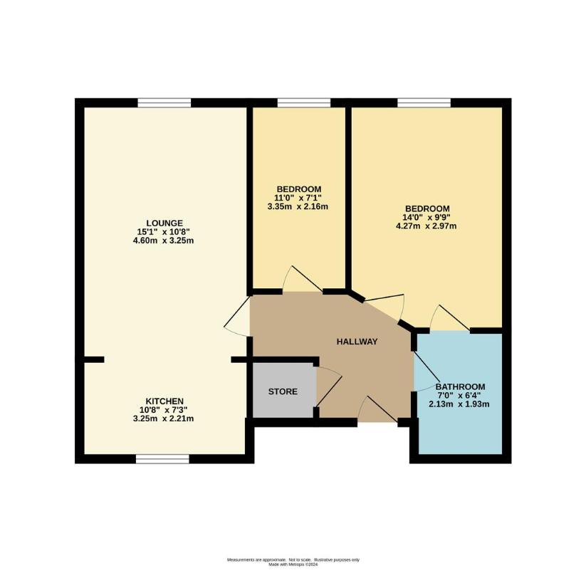 2 bedroom detached house for sale - floorplan