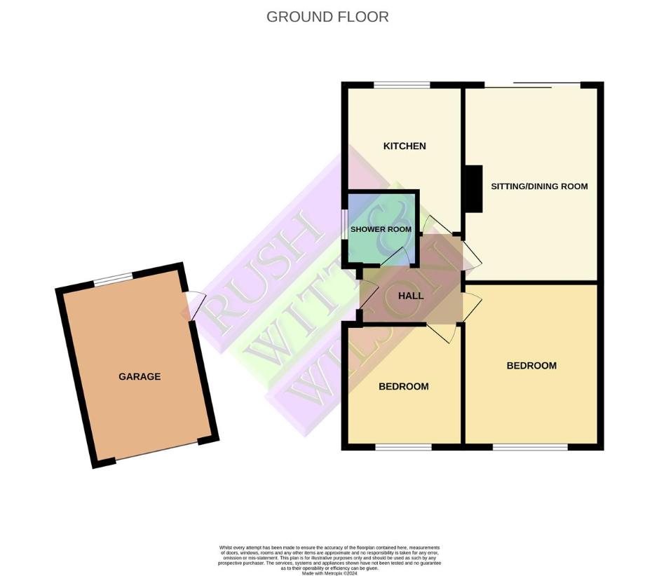 2 bedroom bungalow for sale - floorplan