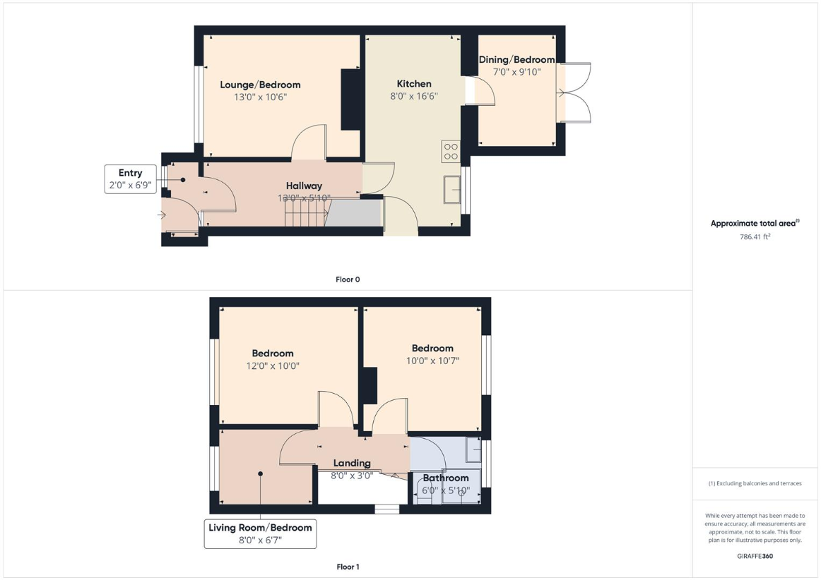 3 bedroom semi-detached house for sale - floorplan