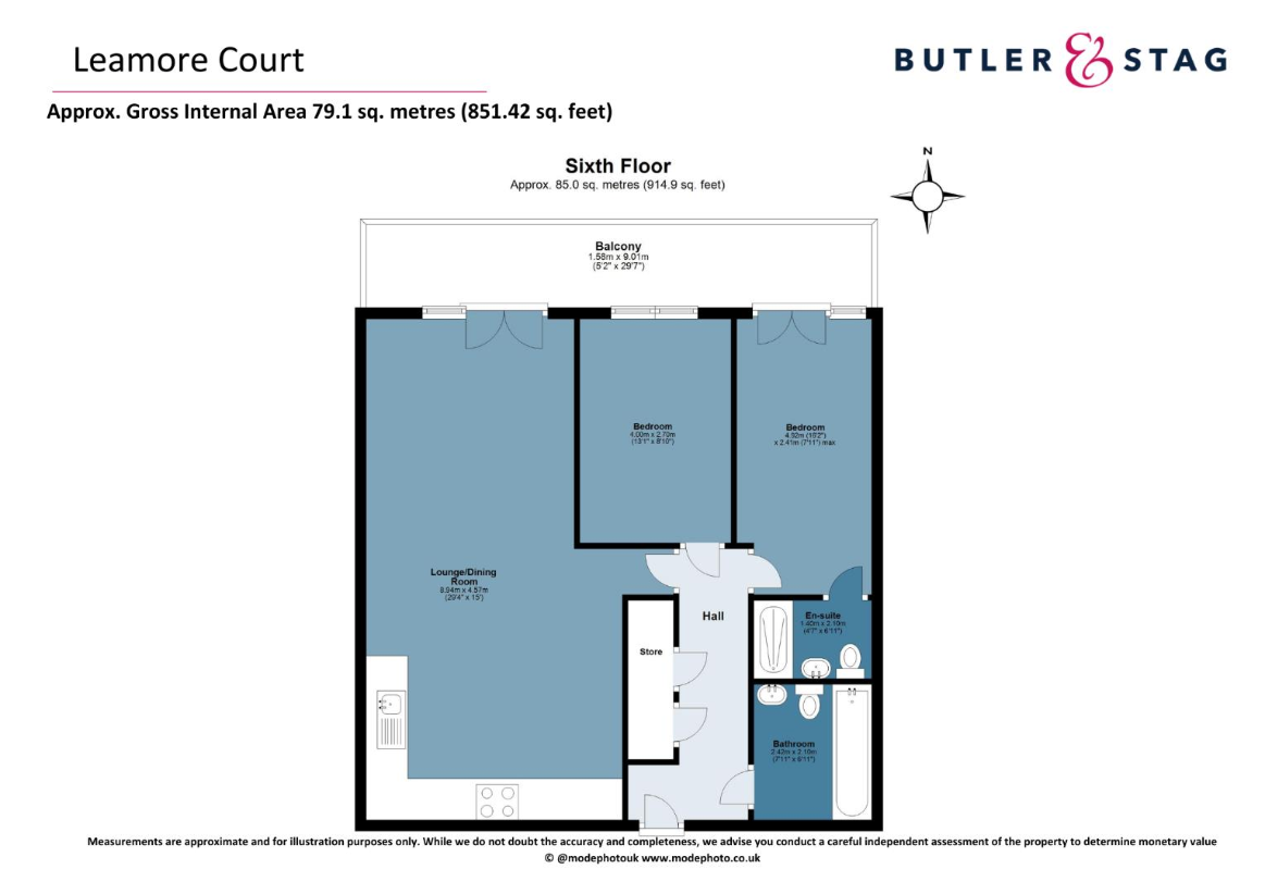 2 bedroom flat for sale - floorplan