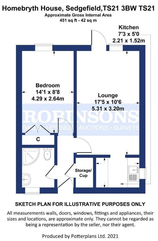 1 bedroom flat for sale - floorplan