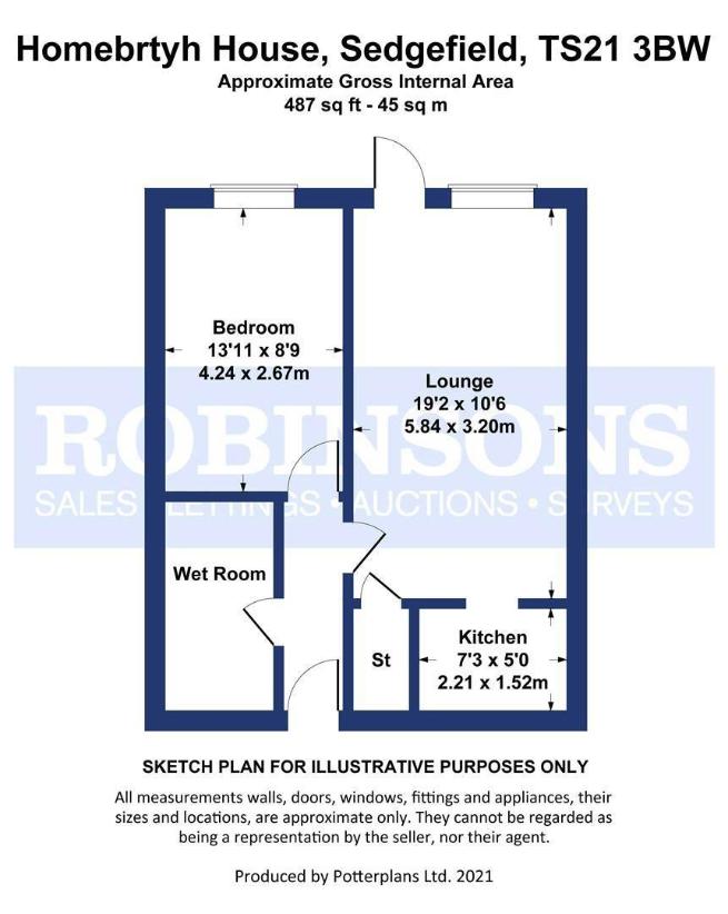 1 bedroom flat for sale - floorplan