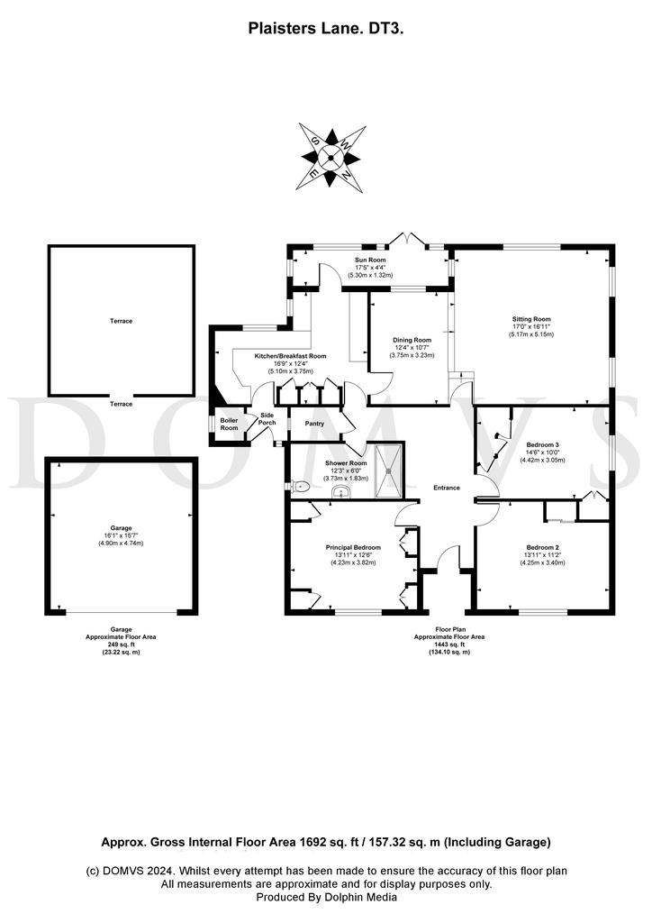 3 bedroom bungalow for sale - floorplan