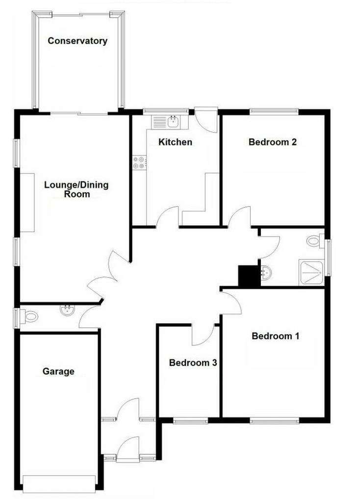 3 bedroom detached bungalow for sale - floorplan