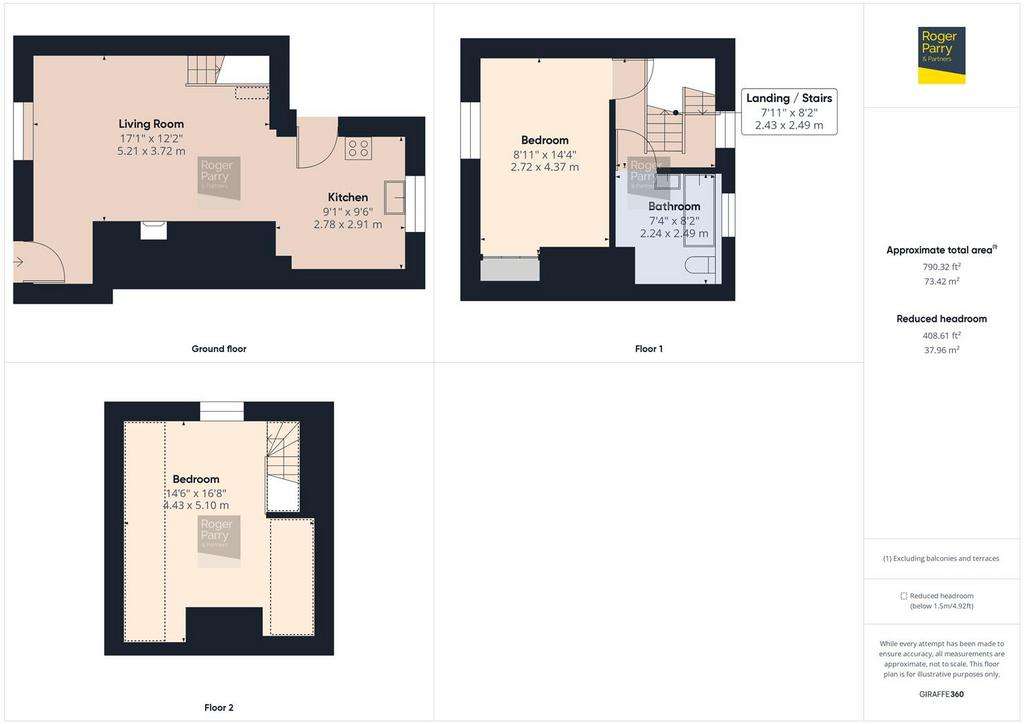 2 bedroom end of terrace house for sale - floorplan