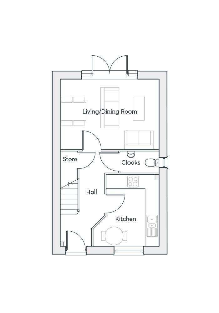 3 bedroom terraced house for sale - floorplan