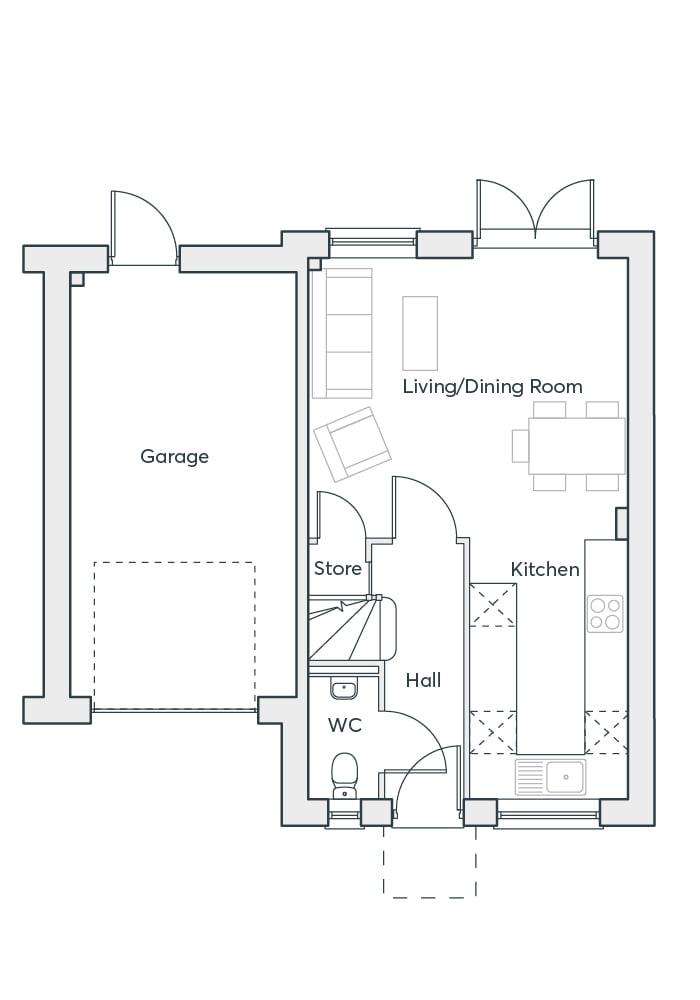 3 bedroom detached house for sale - floorplan