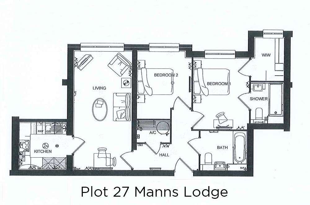 2 bedroom ground floor flat for sale - floorplan