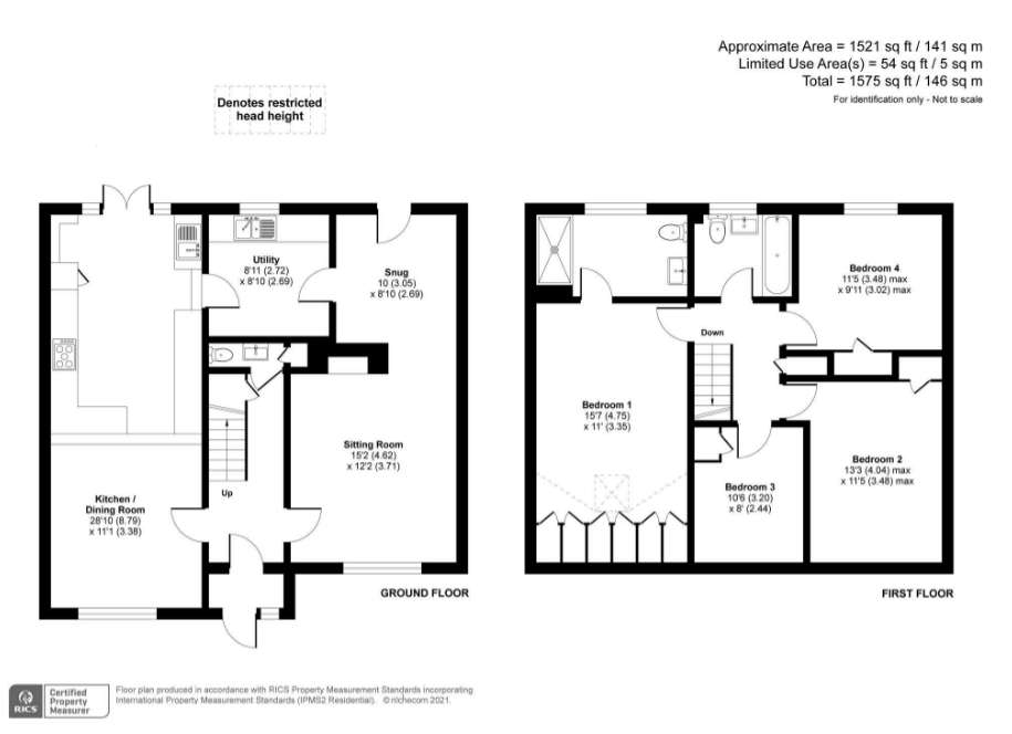 4 bedroom semi-detached house for sale - floorplan