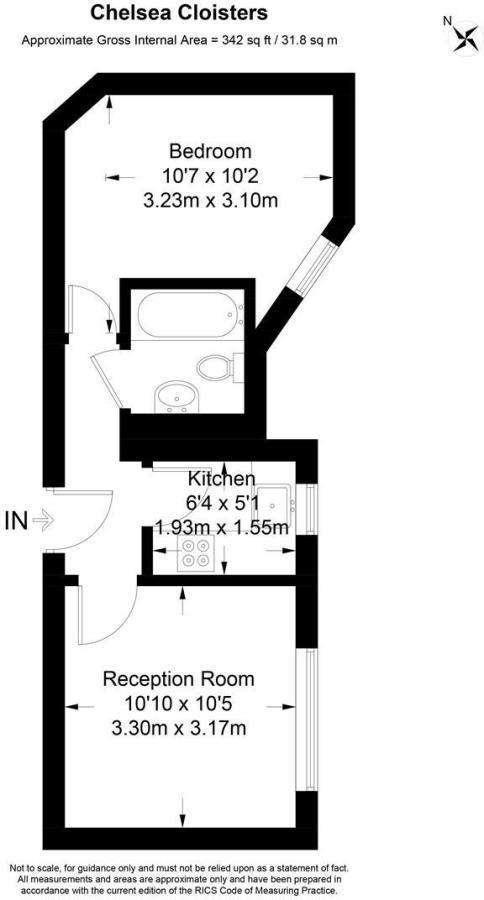 1 bedroom flat to rent - floorplan