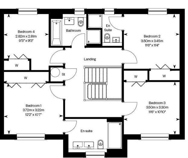 5 bedroom detached house to rent - floorplan