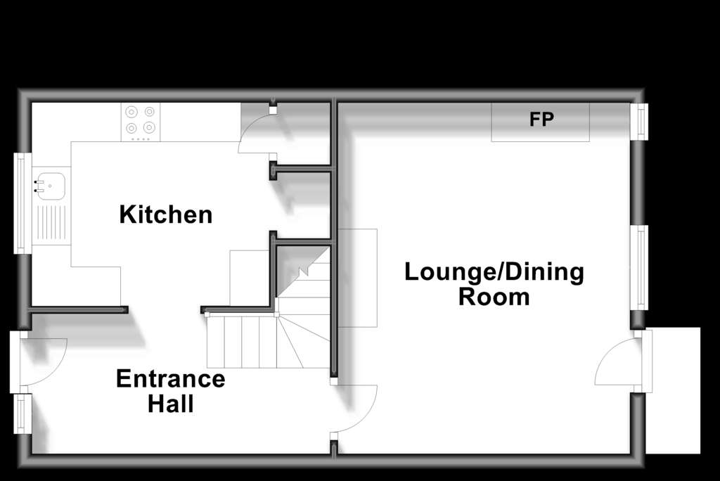 2 bedroom duplex apartment for sale - floorplan