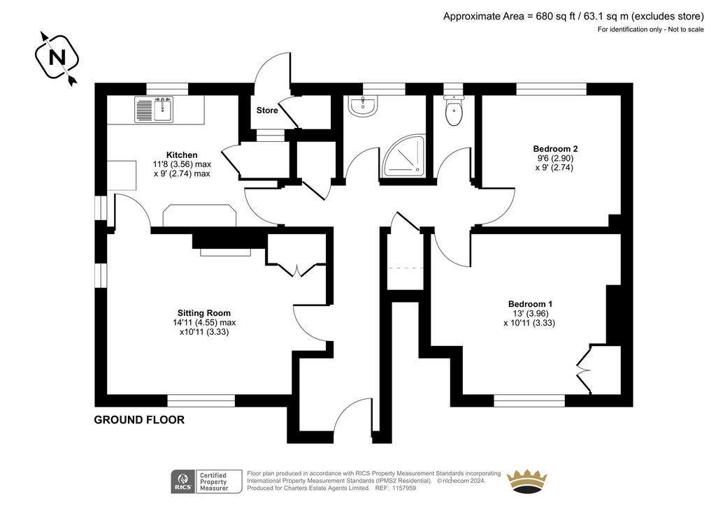 2 bedroom maisonette for sale - floorplan