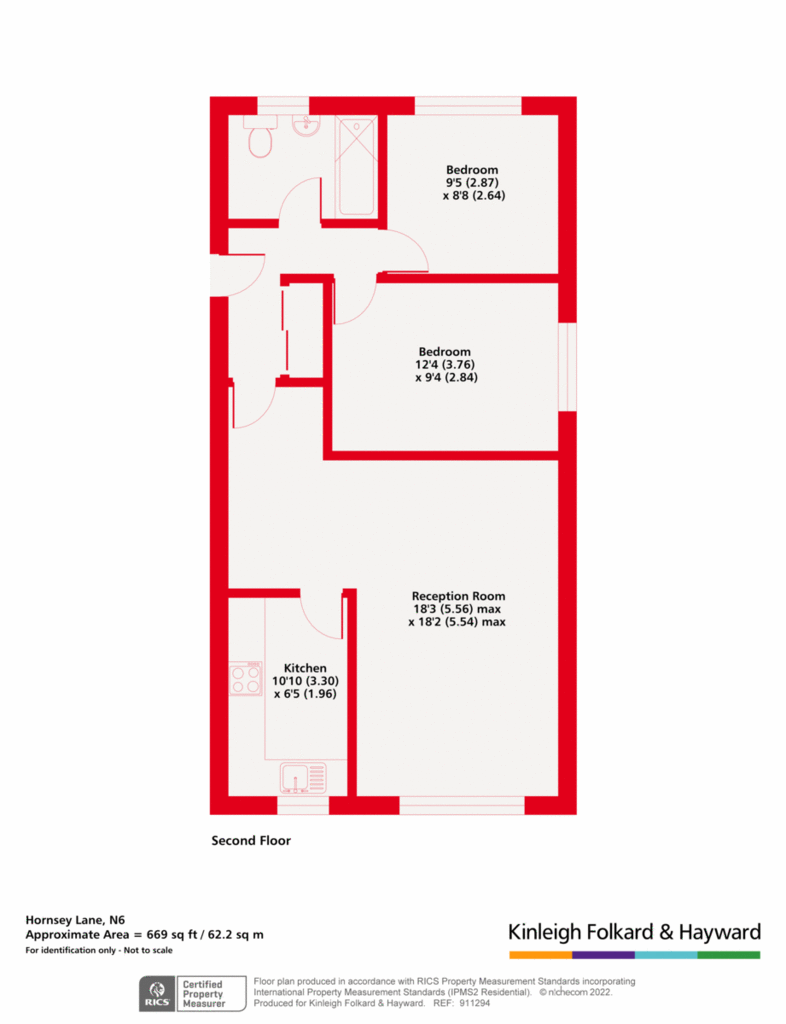 2 bedroom flat for sale - floorplan