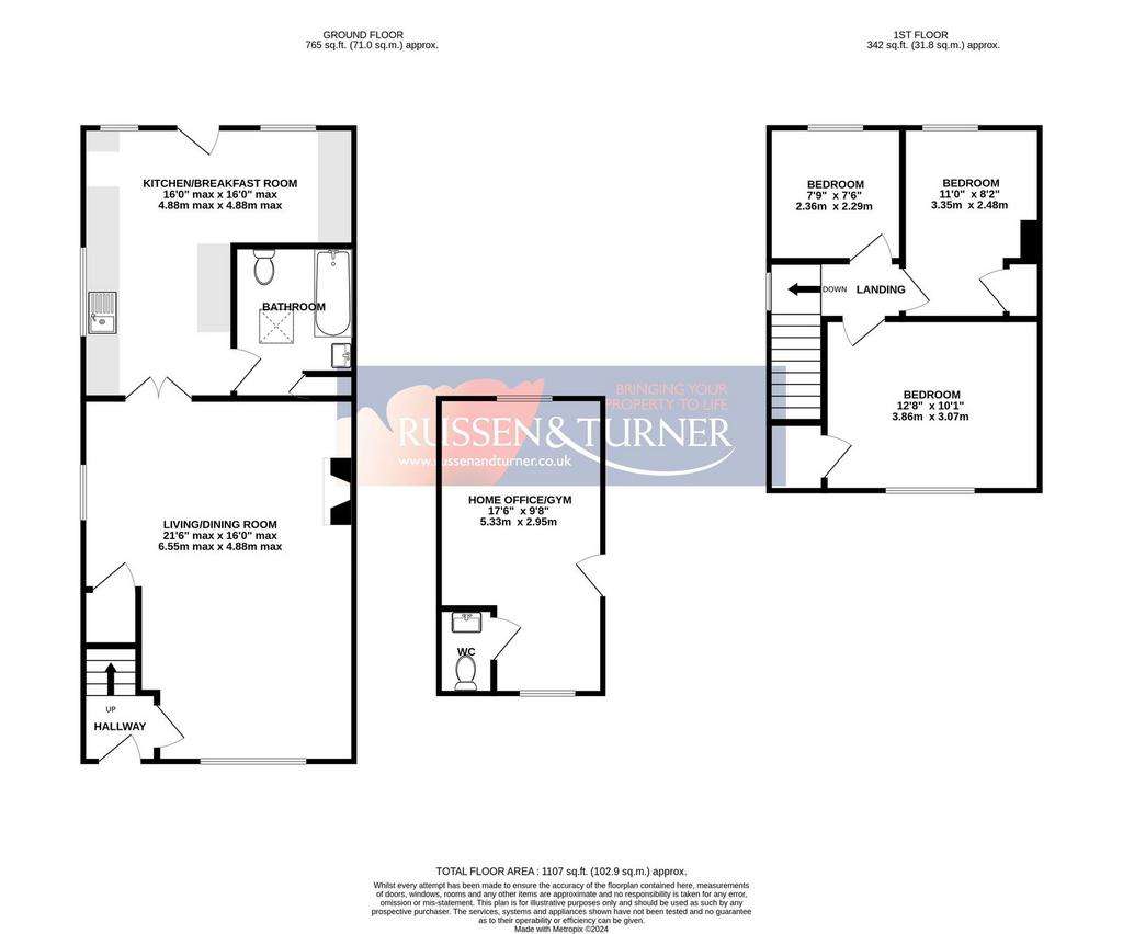 3 bedroom semi-detached house for sale - floorplan