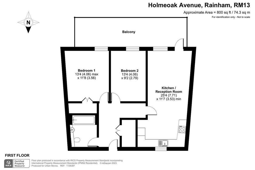 2 bedroom flat for sale - floorplan