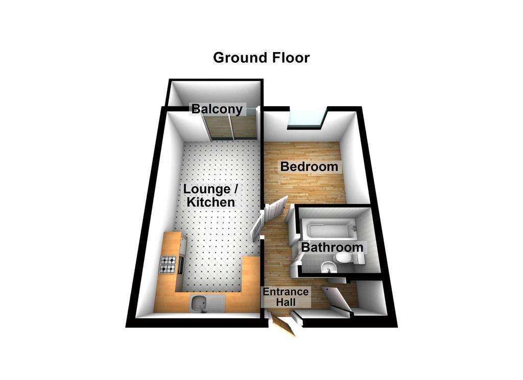 1 bedroom flat for sale - floorplan