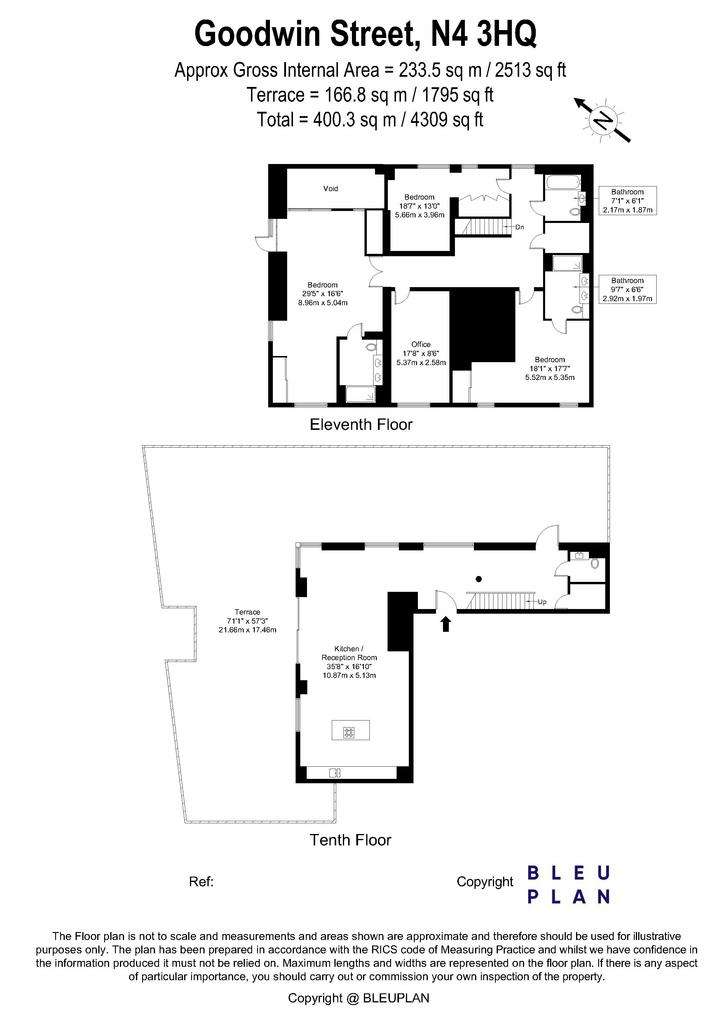 4 bedroom penthouse apartment for sale - floorplan