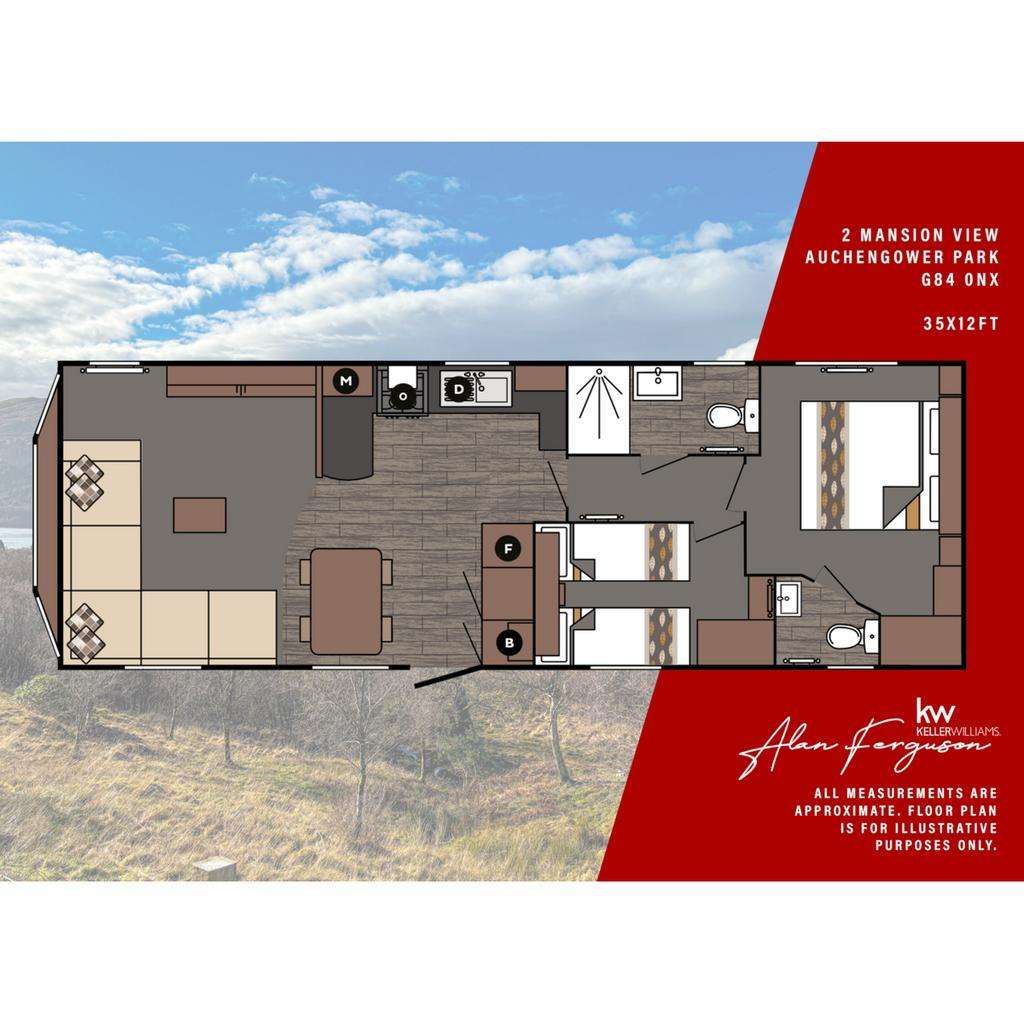 2 bedroom park home for sale - floorplan