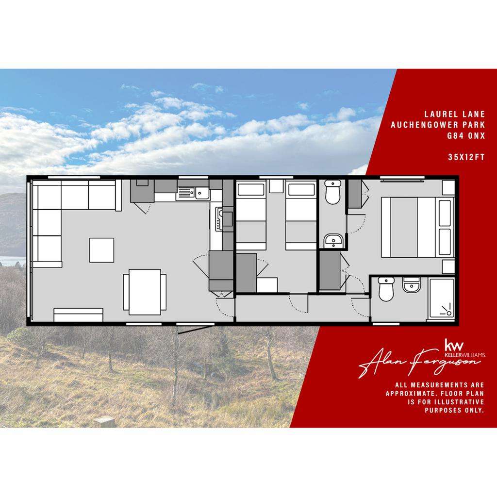 2 bedroom park home for sale - floorplan