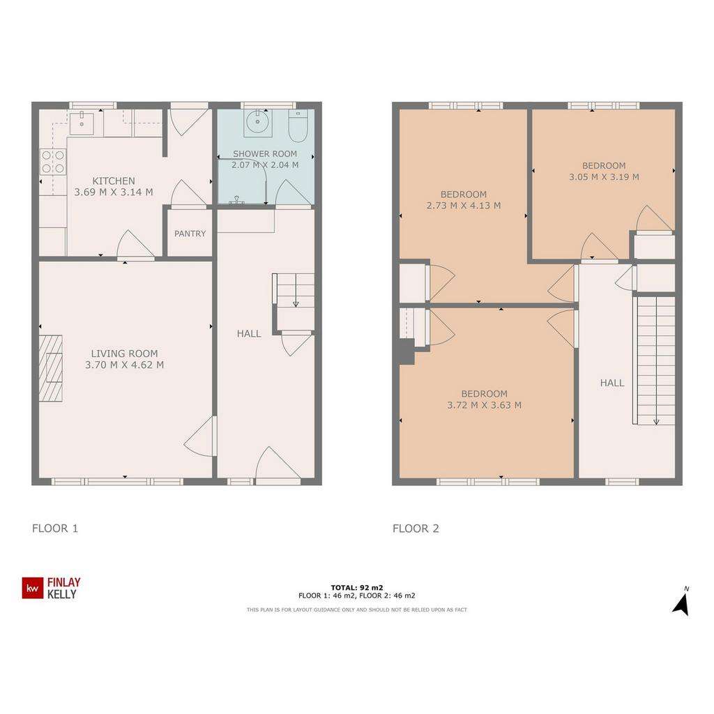 3 bedroom terraced house for sale - floorplan