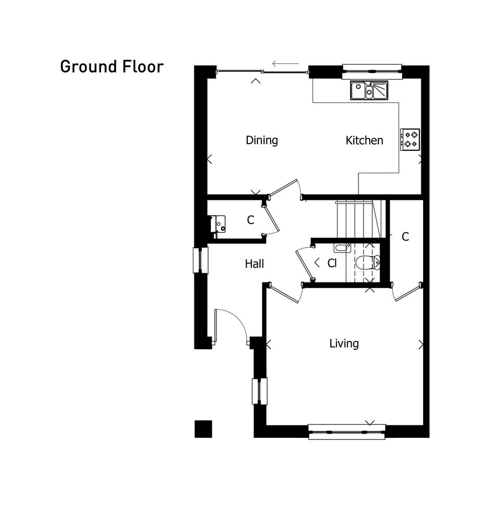 3 bedroom semi-detached house for sale - floorplan