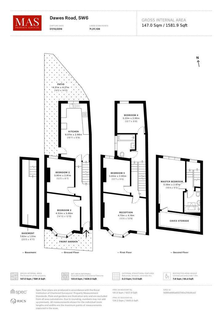 5 bedroom terraced house to rent - floorplan