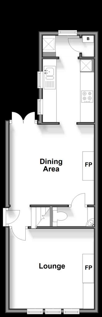 2 bedroom semi-detached house for sale - floorplan