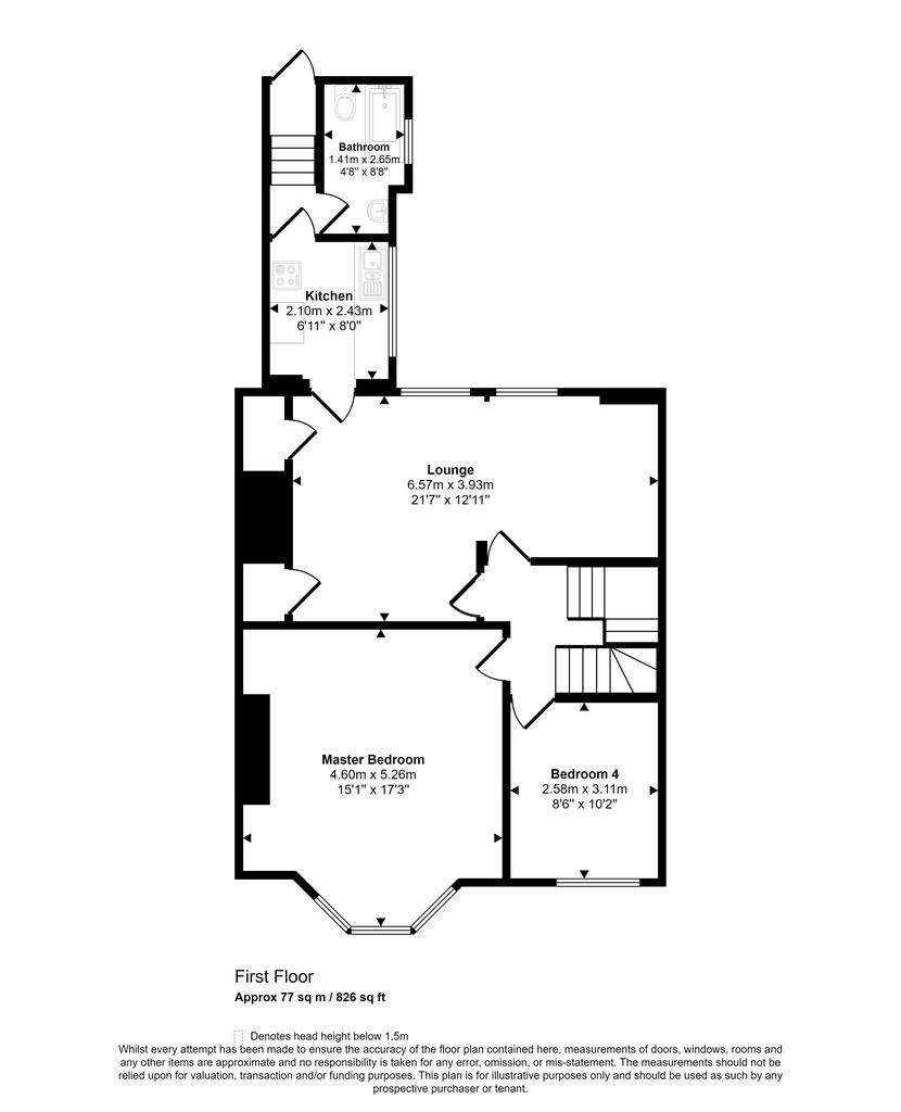 5 bedroom terraced house for sale - floorplan