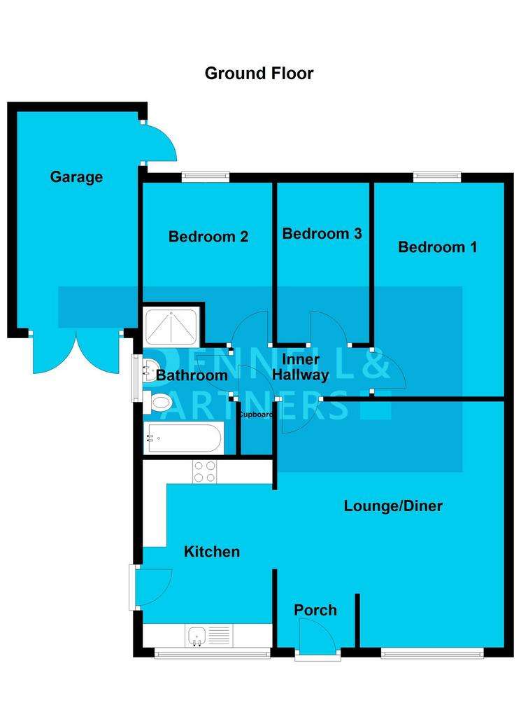 3 bedroom detached bungalow for sale - floorplan